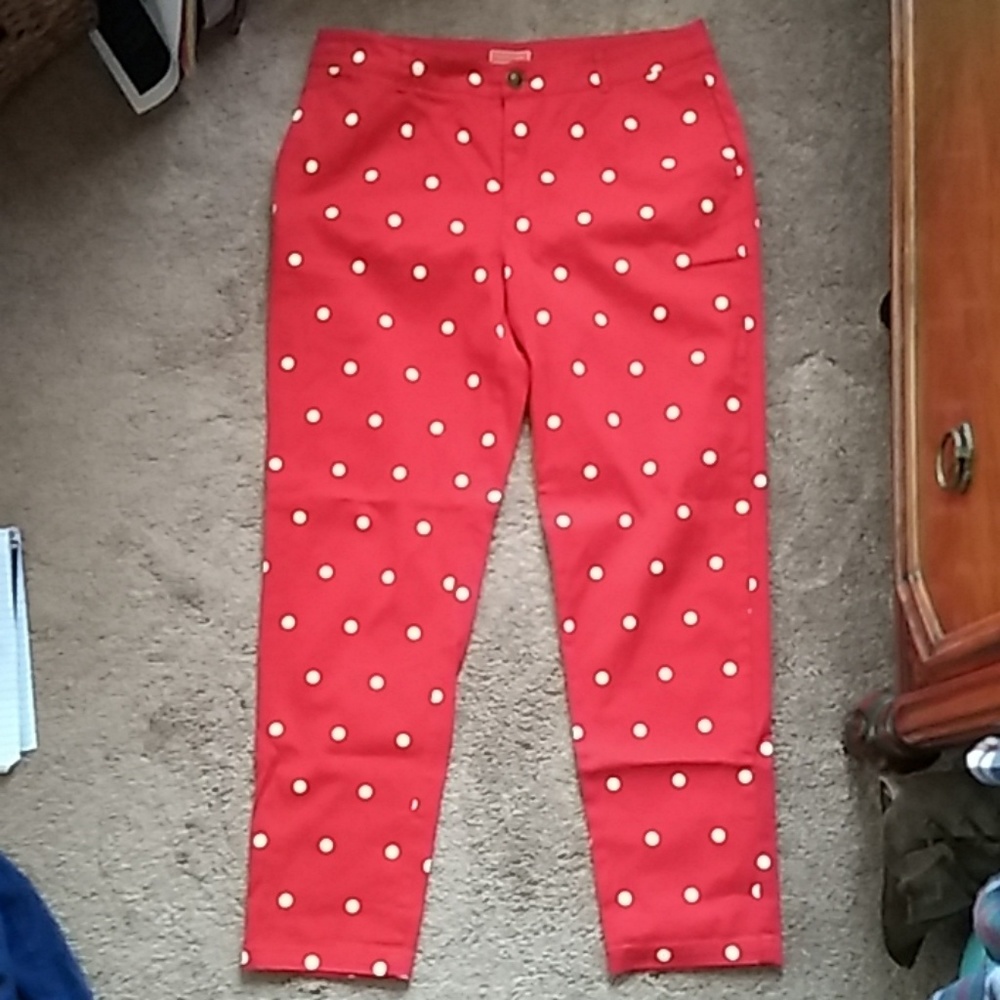 Modcloth polka dot trousers